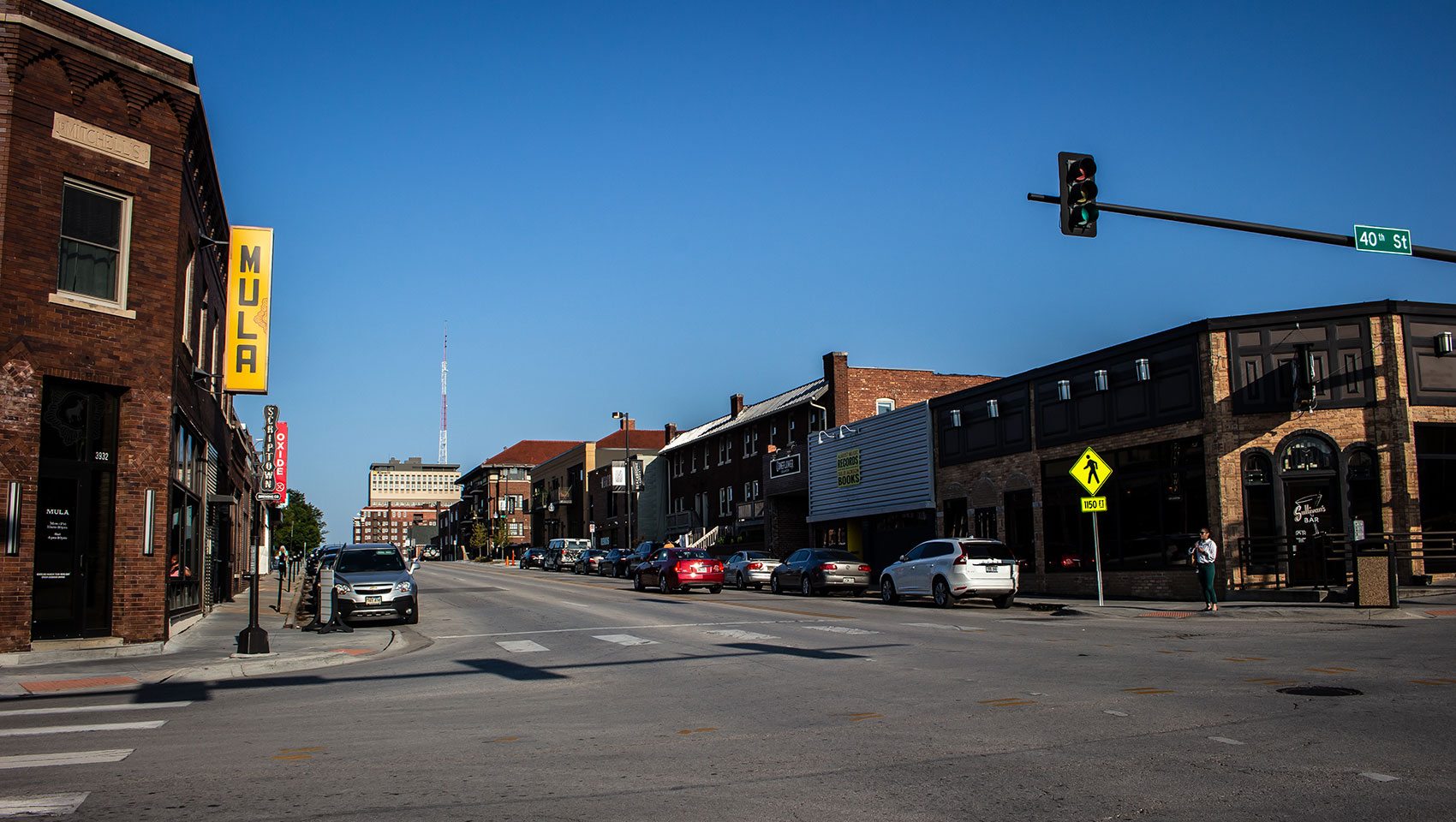 downtown street intersection