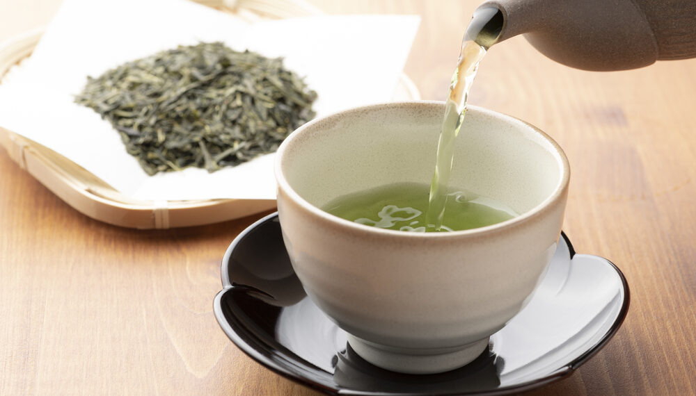 Green Tea being poured